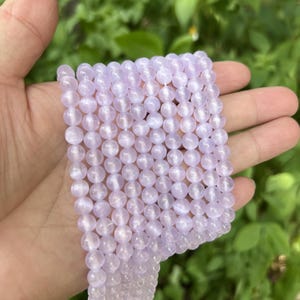 Purple Selenite Shiny Round AAA Gemstone Bead 6mm 8mm PRP914