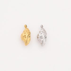Gold Filled Shell Charm, Stainless Steel Sea Shell Pendant for DIY Necklace Bracelet Earring Jewelry Making, Beach Gift for Her, SCP055