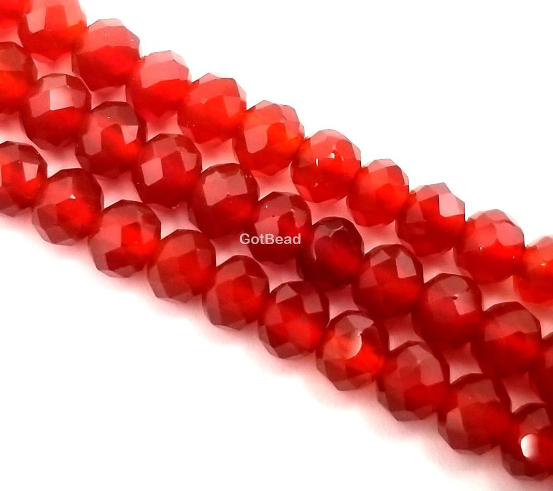 5 Perles De Cornaline Naturelle - Diamètre Au Choix - Pierres Brutes Pour Création De Bijoux