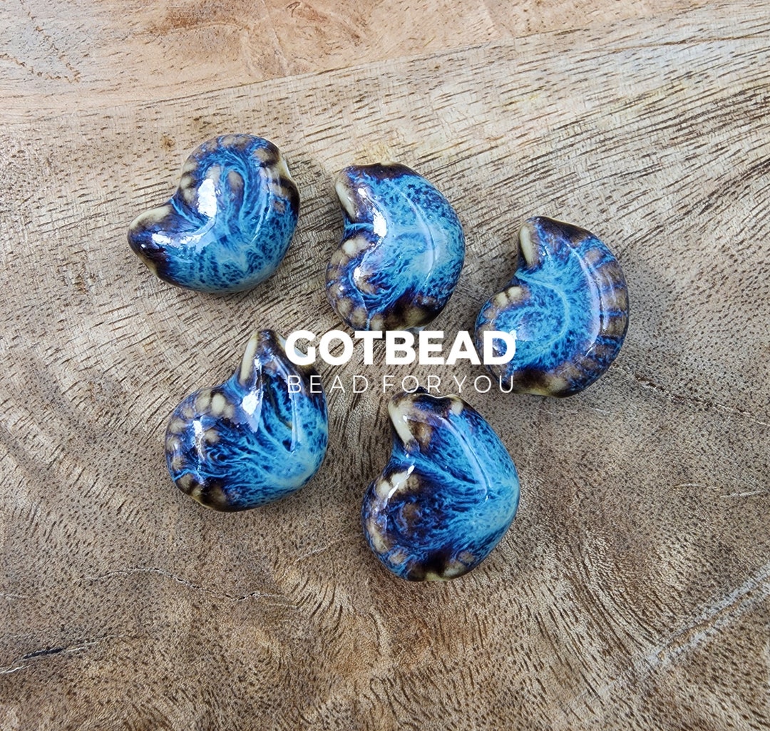 Ceramic Sea Shell, 21x17x10mm Dainty Nautilus Shell, Spiral Shell ...
