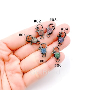 CZ Buckle Clasps, CZ Lobster Clasp, Pave Lobster Clasp, Pave Closure Clasp, Pave Clasp, Enhancer, DIY, Jewelry Making, 19x10mm, CL324-A427