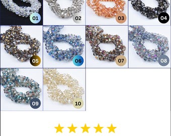 Faceted Beads Classic Round Crystal Glass Beads Fashion Jewelry Beads Findings Charm Beads 8mm 14-20" Strand ORG236