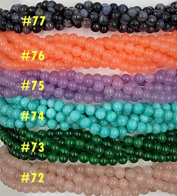 100 Stück Natursteinperlen Gelber Jaspis – 8 Mm, Rund, Loch 1 Mm, Für Schmuck DIY