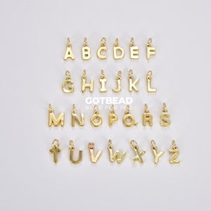 Gold Filled  Personalized Initial Charm Initial Pendant, Letter Charm, Minimalist Alphabet Letter Charm, Monogram Charm Add On Charm, CP1242