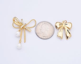 Parelstriklint bedelhanger, goudgevuld striklint microverharde zirkonia bedelketting armbandoorbelvoorraad voor sieraden maken, CP2157