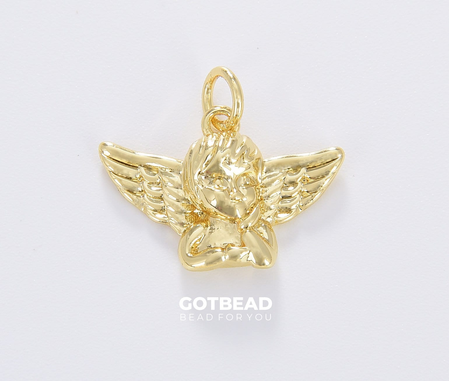 Gold Cupid Charm Cherub Angel Gold 