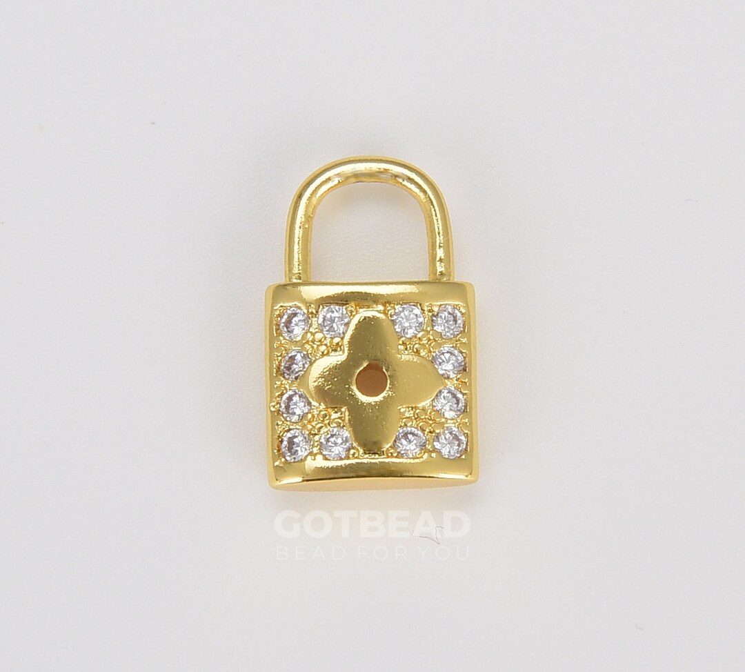 Mini Lock Charm Dainty 14K Gold Filled Padlock Charm, Tiny Padlock Charm Small Lock ...