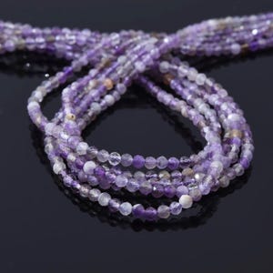 Genuine Natural Amethyst Loose Beads Grade AAA Micro Faceted Round Shape 2.5mm Full Strnd 15.5&quot; PRP1009