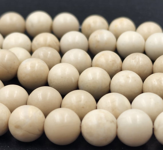 天然化石ジャスパー リバーストーン 6 mm 8 mm 10 mm 12 mm 研磨
