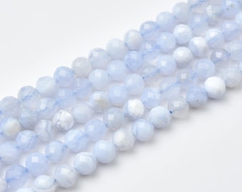 Aquamarine AAA Natural Faceted Round Beads 4mm Full Strand light blue genuine gemstone supplies PRP1255