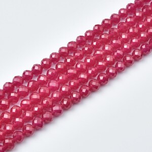 Ruby Corundum AAAA Natural Faceted 4mm, 4x3mm Red Rondelle Beads Jewelry Supply PRP1265
