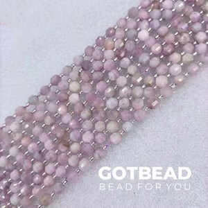 AAA natürliche Kunzit Steinperle, facettierte 6 mm Rondelle Form Perle, wunderschöne natürliche lila Farbe Edelstein, Kunzit Perle, 15,5 &quot;Strang GRN277