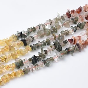 10mm Natural Gemstone Chip Bead Smooth Freeform Chip Nugget Beads Assorted Gemstone Crystal Bead for Jewelry Making Bracelet Necklace GRN568