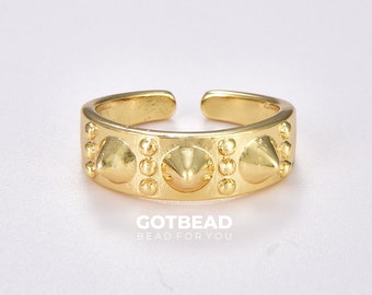 Gold Studded Ring, Minimalist Ring, Gold Filled Ring, Stackable Ring, Midi Ring, Gold Stacking Ring, Gold Spike Adjustable Ring, RG126