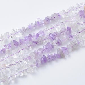 Natural Amethyst Gemstone Chip Beads, Crystal Chip Beads Strand, Irregular Shape DIY Beads, For Jewelry Making, Necklace Beads GRN556