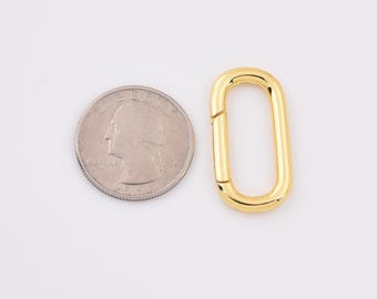 Zierlicher ovaler Federtorverschluss, Gold gefüllter ovaler Druckverschluss, Multi Charm-Halter für die Schmuckherstellung, CL607