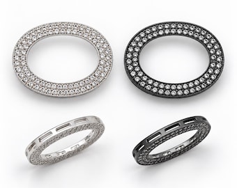 Pave Oval Spacer Bead, Crystal Rhinestone Connector Bead, Oval Link Bead for Bracelet & Necklace Jewelry Making, BD194