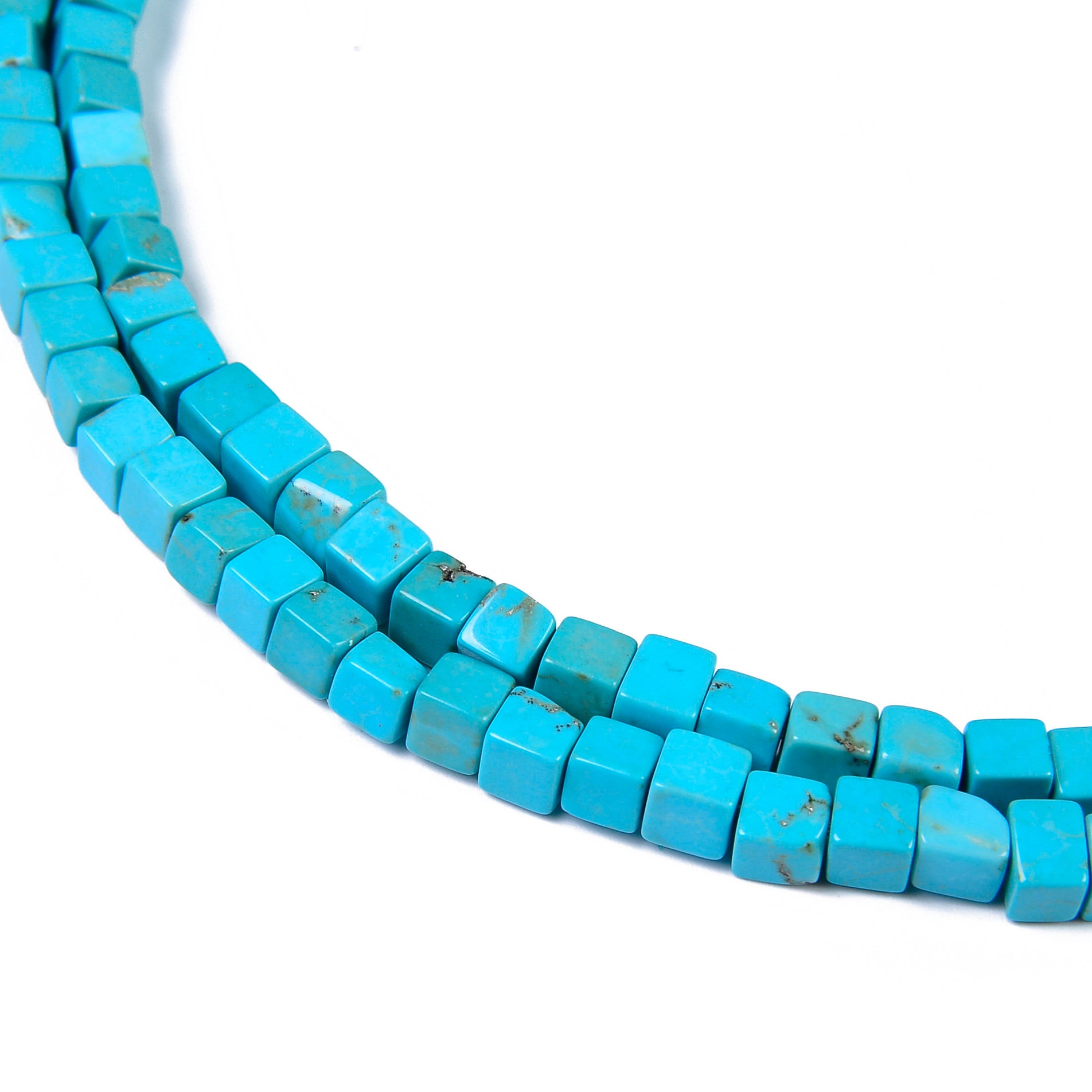 Cube Turquoise Natural Gemsonte Beads 4x4mm, Turquoise Stone, Full ...