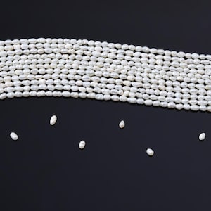 AAA Natural Freshwater Pearl Beads, 2-2.5mm, Rice Shape Beads, White Seed Pearl Beads, Great Quality pearl Beads! Full strand  FWP012