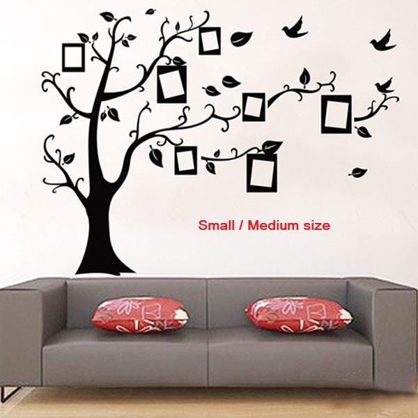 Picture Frame Sticker Photo Frame Tree Sticker - Family Vinyl Wall Decal - Large Art Picture ...