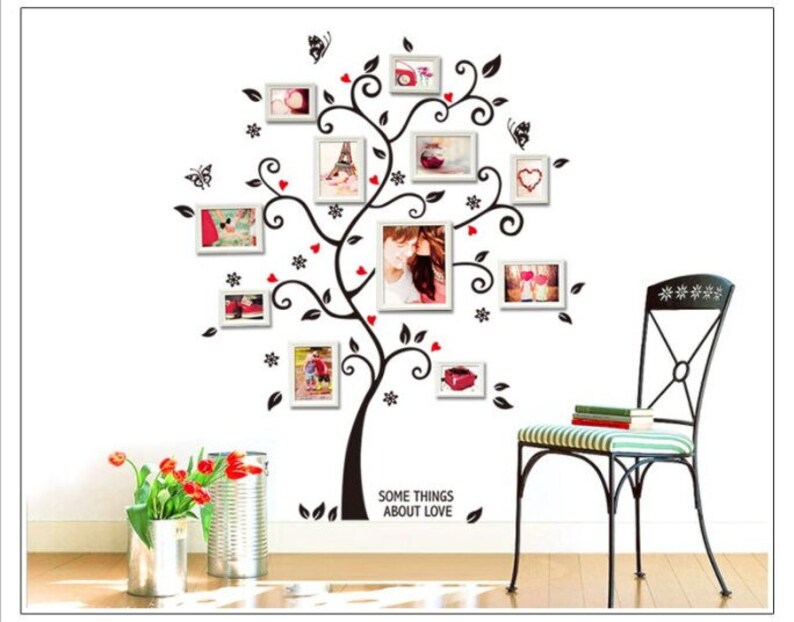 Family Photo Tree Wall Decal Picture Frame Vinyl Sticker Etsy