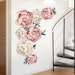 Roses Peony Floral Wall Decals ~ Blue flowers ~ Purple flowers ~ Blush Pink white Self Adhesive Wall Stickers ~ Large or Small size options 