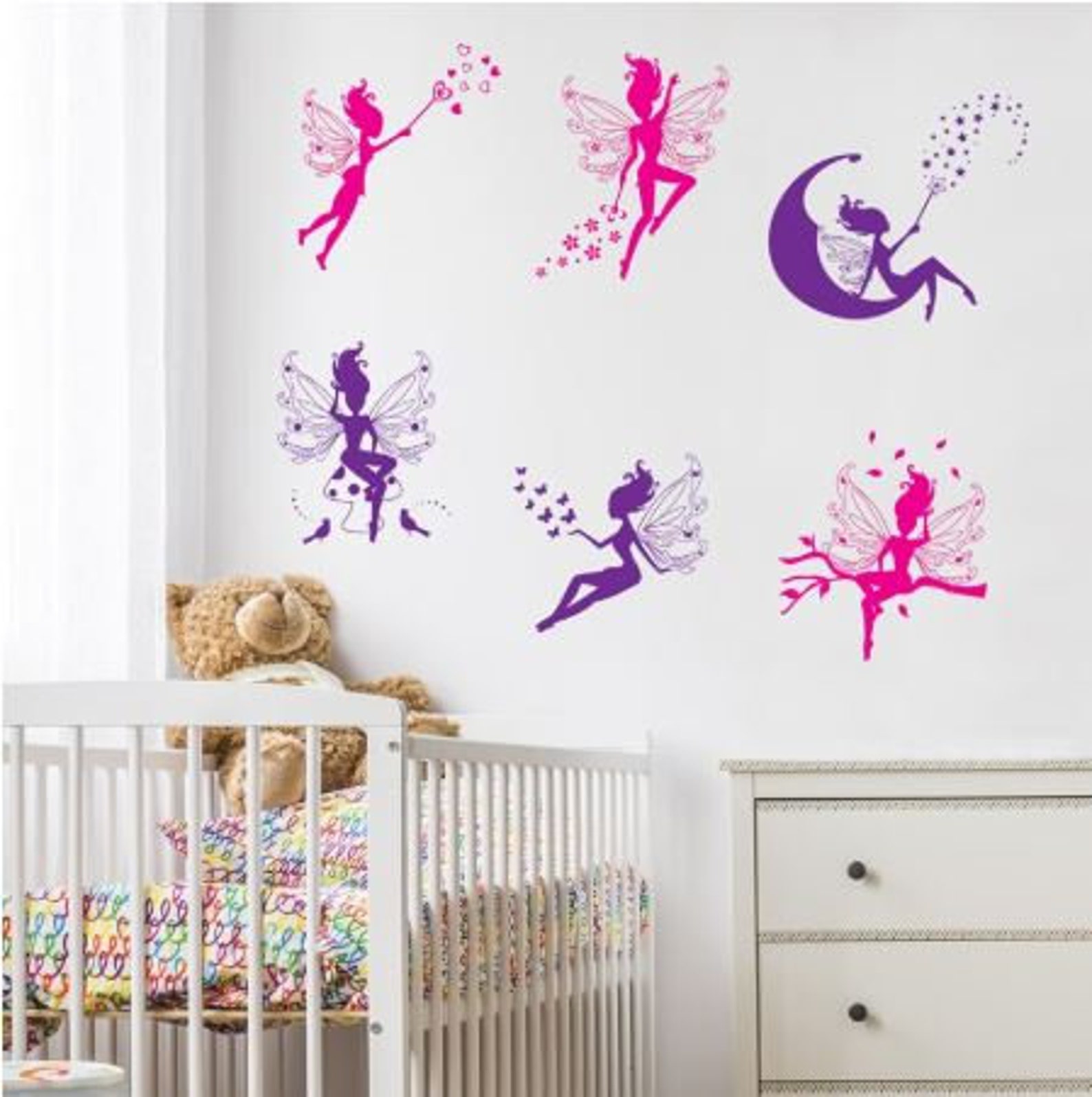 Magic Fairy Wall Decals, Perfect for Girls Bedrooms, Nursery, or Kids ...