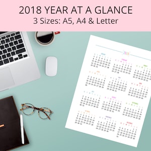 Resumen del año 2018-A4, A5, Carta-Resumen anual-2018-Organizador