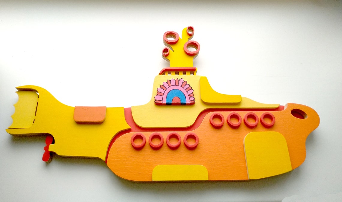 Yellow submarine Wall Decor Home decor Room Decor Wood Gift Etsy