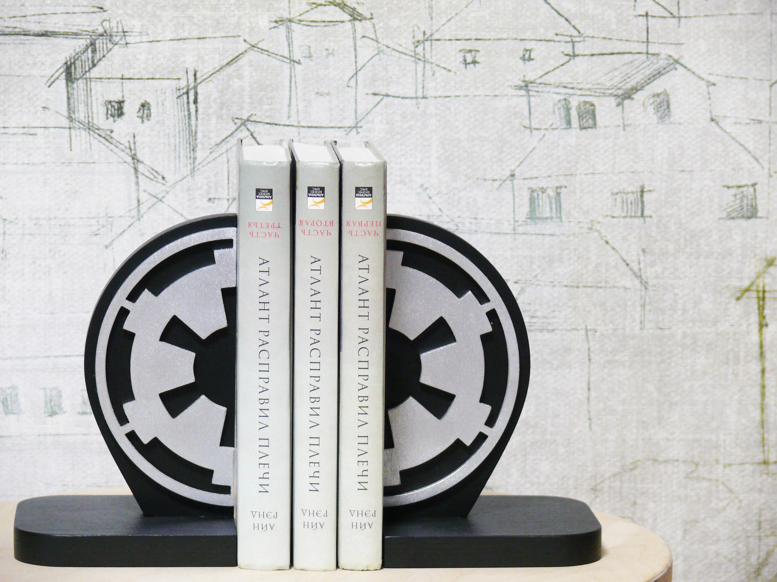 Star Wars Galactic Empire Bookends Set of 2 bookends Room Etsy