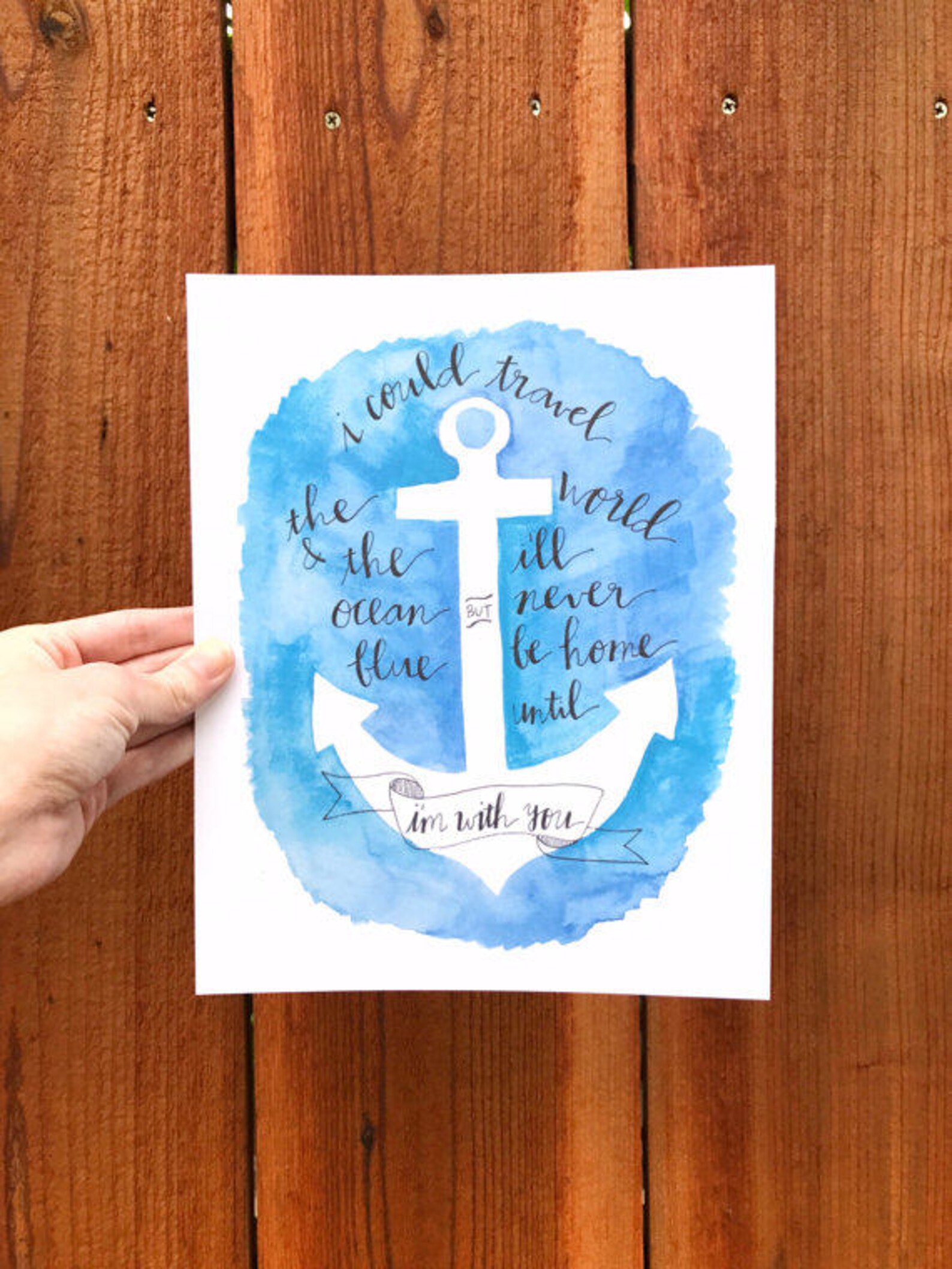 PRINTABLE, Anchor Decor Wall Art Print, Nautical Wall Decor Art Print ...