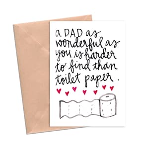 Cartão engraçado para impressão para o pai, cartão de distanciamento social de quarentena de papel higiênico, cartão engraçado para o pai, marido, sogro, download instantâneo