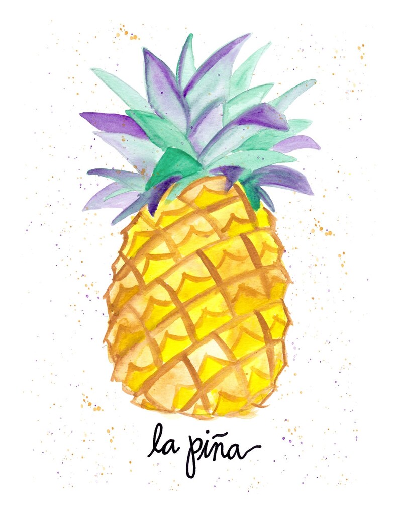 Decoración de piña impresión de arte de piña piña de - Etsy España