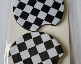 Car Coasters Sublimated designs,  stitch, Bluey, cow, sunflower, checkered, starbucks, twilight, lucky eight ball