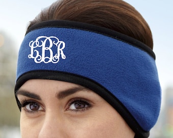 Serre-tête personnalisé, serre-tête en polaire à monogramme, bandeaux unisexes, cache-oreilles personnalisés