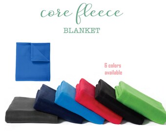 Couverture en polaire brodée personnalisée, jeté monogramme, cadeau de Noël