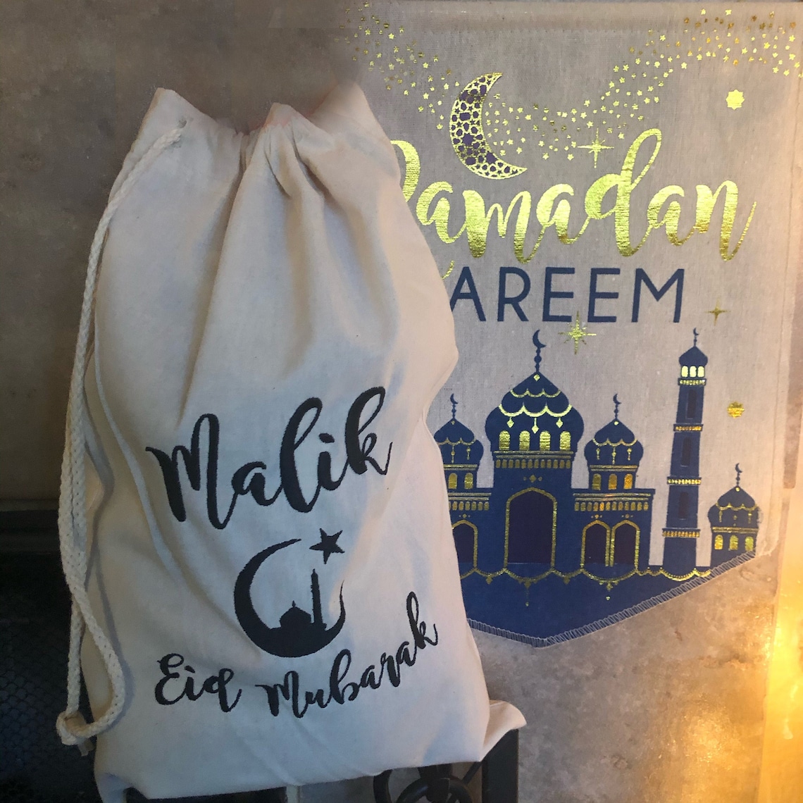 Embroidered Eid Gift Bags Happy Eid Bag Eid Mubarak Gift Etsy