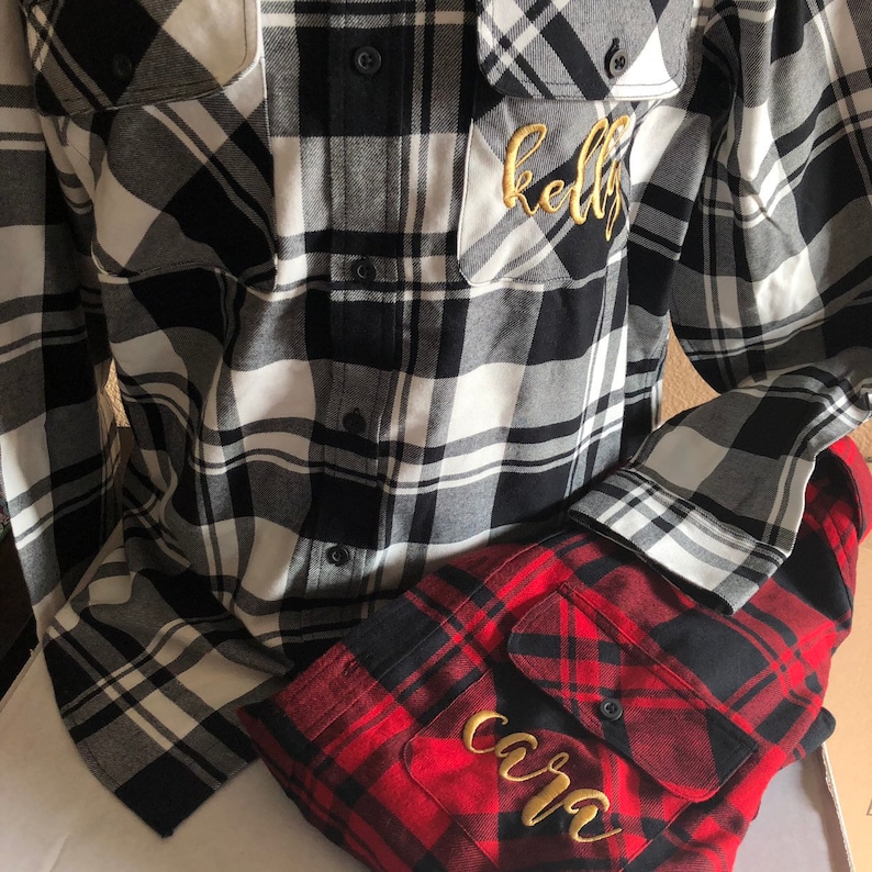 bridesmaids flannel shirts