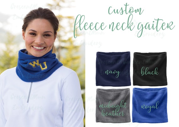 Custom FLEECE NECK GAITER, Protective Neck and Face Fleece, Monogrammed  Fleece, Embroidered Team Logo, Ski Mask, Neck Warmer, Custom Logo 