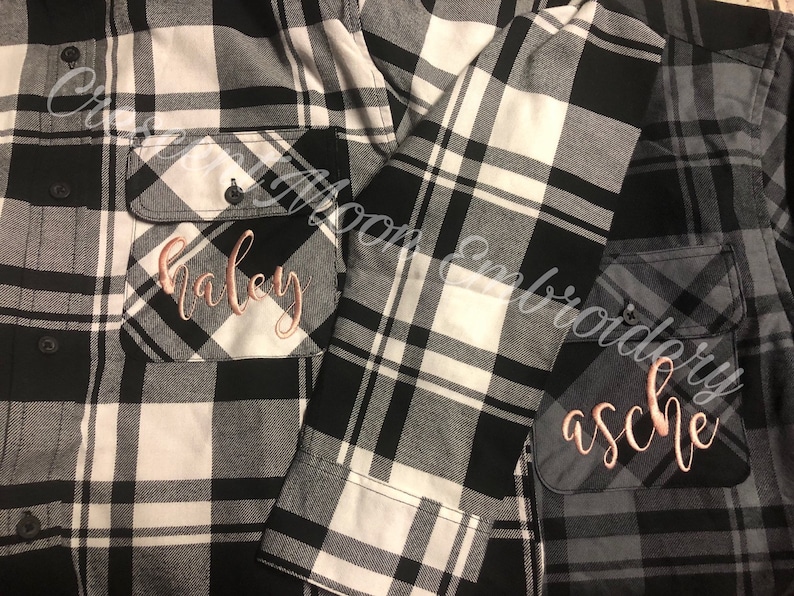 bridesmaids flannel shirts