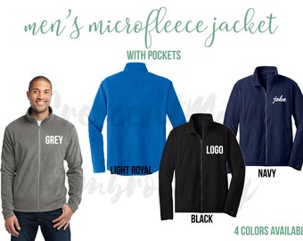 Personalized Microfleece Jacket, Embroidered Full-Zip, Custom Logo