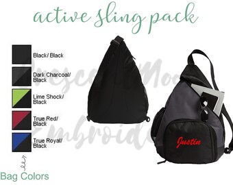 Sac à bandoulière Active personnalisé - Sac de sport à monogramme