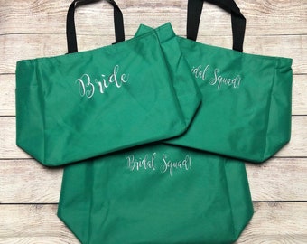 Bolsa de mano bordada personalizada: nombre o texto personalizado