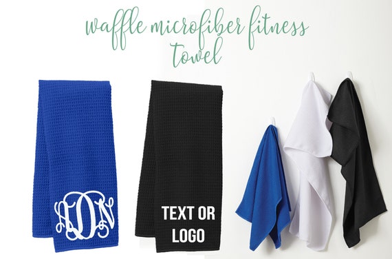 Custom Fitness Towel, Gym Towel, Custom Waffle Microfiber Fitness