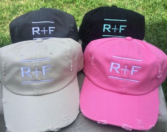 Rodan And Fields Distressed Hat, R+F Embroidered Hat