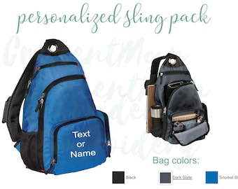 Sac à dos à bandoulière personnalisé - Sac de sport de voyage à monogramme