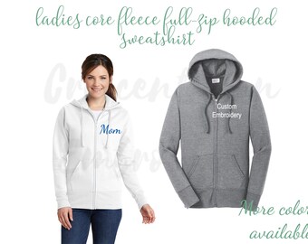 Sweat à capuche brodé personnalisé pour femme