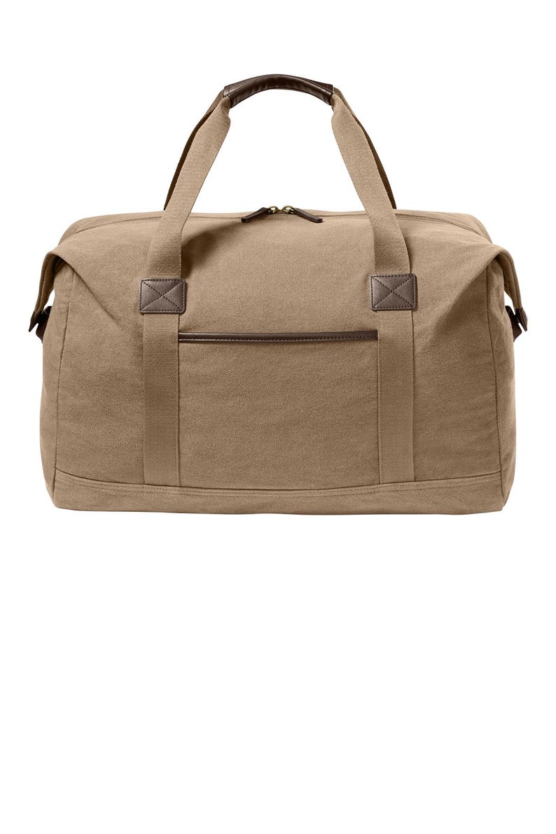 Personalized Washed Canvas Duffel, Men's Duffle Bag, Groomsmen Gifts, Custom Embroidery Monogram, Anniversary, Father's Day, Christmas Khaki