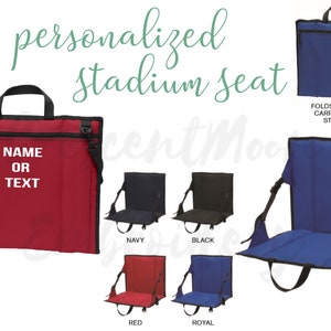 Custom Stadium Seats // School Team Mascot // Personalized // Bungee Cord Cushion  Seat // Canvas and Steel Frame With Bleacher Hook -  Finland