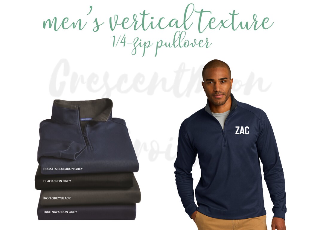 Personalized Mens Vertical Texture Pullover Custom Logo - Etsy